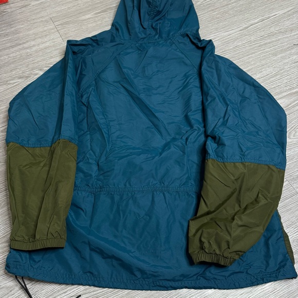LL Bean Windbreaker Jacket Mens Pullover Aztec Hooded Anorak Vintage 90s Sz XL - Picture 11 of 12